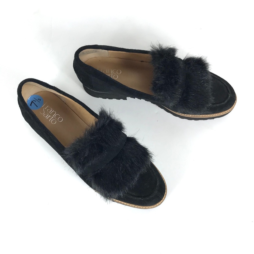 SOLD Franco Sarto Black Suede Cyrus Loafer - Picture 2 of 6